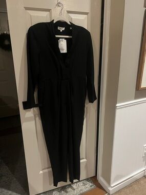 A.L.C. Black Long-Sleeve Tailored Jumpsuit